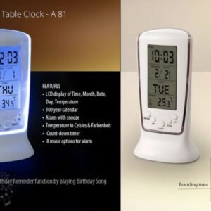 Backlit Digital Table Clock with Alarm Temperature Display & Countdown Timer