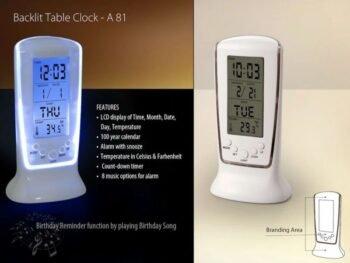 Backlit Digital Table Clock with Alarm Temperature...