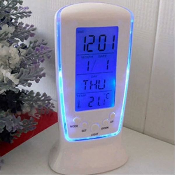 Backlit Digital Table Clock with Alarm Temperature Display & Countdown Timer