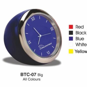 Ball Table Clock –Blue Modern Decorative Desk Clock for Office & Home