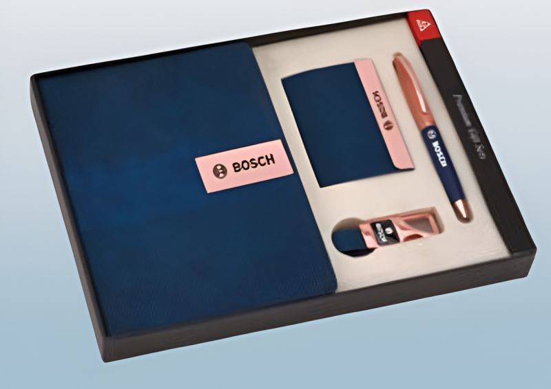 Blue Rose Gold Gift Set – Premium 4-In-1 Corporate Gift Set
