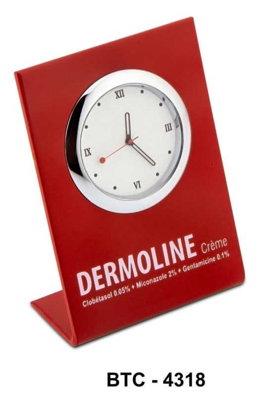 Bold Red Angled Desk Clock – Modern Style Meets Functionality