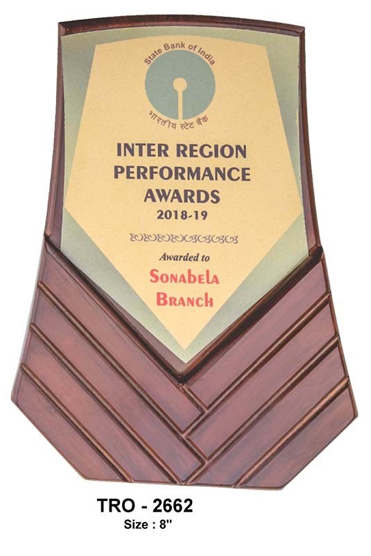 Chevron Base Wooden Award – Premium Institutional & Branch Recognition Trophy
