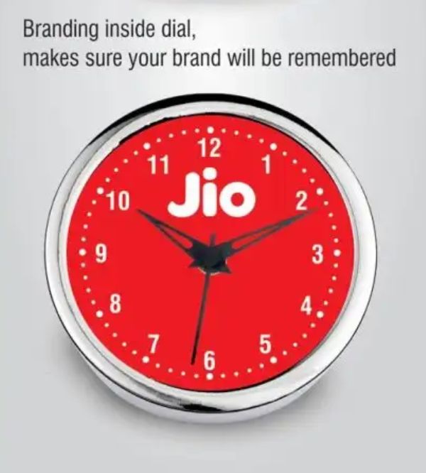 Chip Table Clock with Silver Ring – Branded Corporate Gift