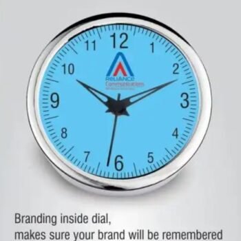 Chip Table Clock with Silver Ring – Branded Corporate Gift