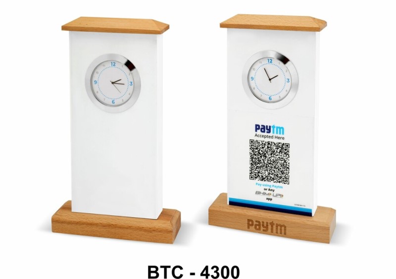 Clock Payment Display – Branded Display Stand for Retail, Reception, and Trade Shows