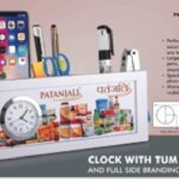 Clock with Tumbler Full Side Branding –...