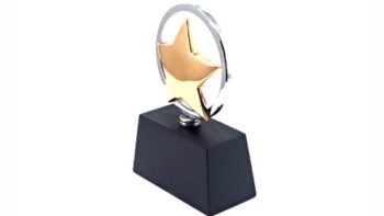 Corporate Star with Ring Trophy – Gold,...