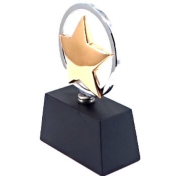 Corporate Star with Ring Trophy – Gold,...