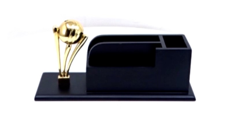 Cricket Spirit Desk Gift – Desk Organizer with Pen Card Slots and Custom Branding