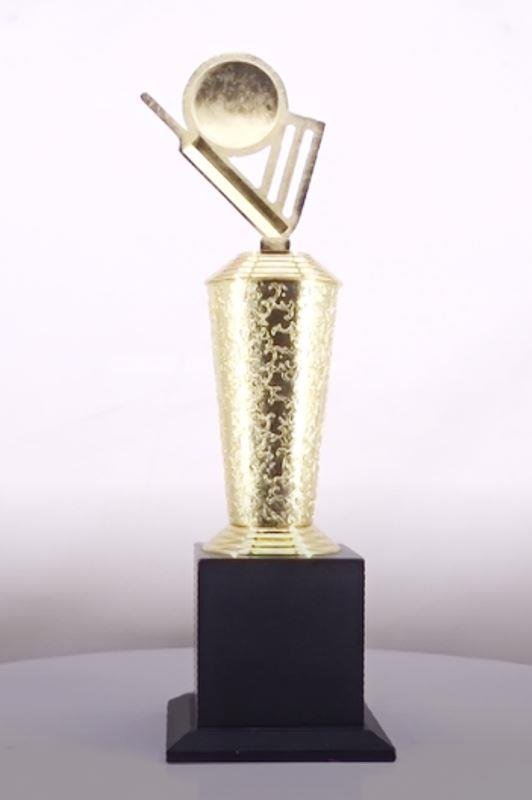 Cricket Theme Trophy with Fibre Pipe