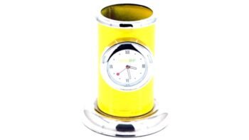 Cylindrical Pen Stand with Clock – Corporate...