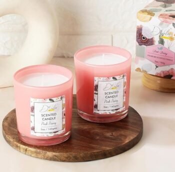 D’Velas™ Pack of 2 Scented Glass Candles...