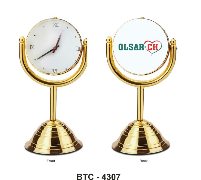 Dual Sided Rotating Clock – Luxury Desk Décor & Premium Corporate Gift