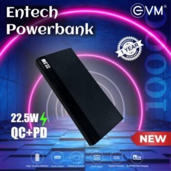 EVM En Tech Black 10000mAh 22.5W Fast Charging Power Bank