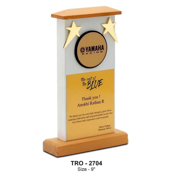 Economical Wooden Trophy with Star