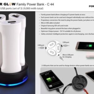 Family Power Bank Set with Triple USB Ports – 9,000 mAh (Set of 3)