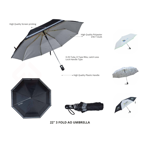 22" 3 FOLD AO UMBRELLA