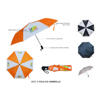 23.5″ 3-Fold AO Umbrella – Compact, Lightweight,...