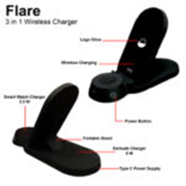Flare Dock 3 in 1 Wireless Charger