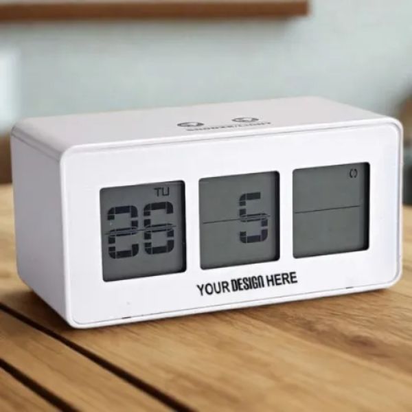 Flip Display Clock with Touch Light Snooze Temperature Display