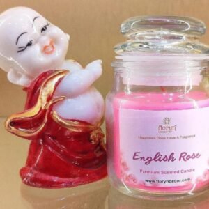 Floryn Decor Scented Glass Jar Candle – Pack of 3 (Lavender, Jasmine & Rose)