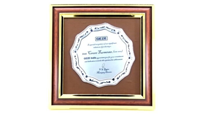 Framed Golden Salver of Legacy – Premium Corporate Anniversary Wall Plaque