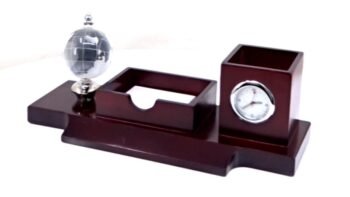 Globe Clock Wooden Desk Set – Executive...