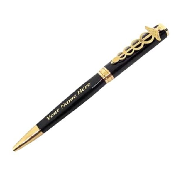 Gold Plated DR Symbol Pen and Keychain – Premium Corporate Gift Set