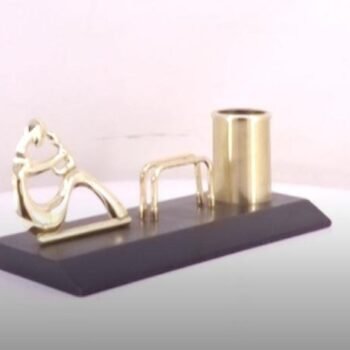Gold Plated Desk Organizer – Elegant Iron...