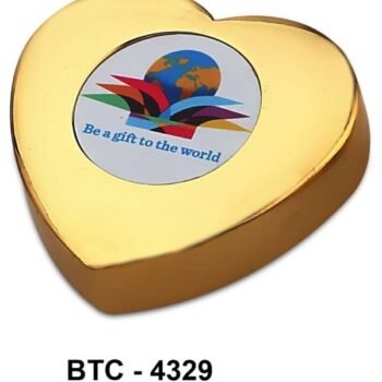 Gold Silver Heart Elegance – Symbolic Paperweight...