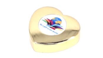 Gold Silver Heart Elegance – Symbolic Paperweight...