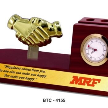 Golden Handshake Desk Clock – Corporate Gift...