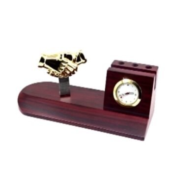 Golden Handshake Desk Clock – Corporate Gift...
