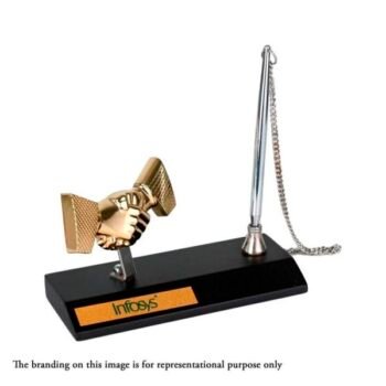 Golden Handshake Pen Stand – Corporate Gift...