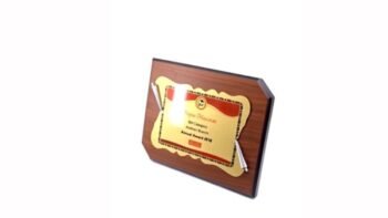 Golden Scroll Plate Plaque-Gold