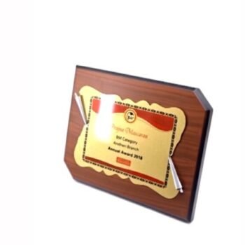 Golden Scroll Plate Plaque-Gold