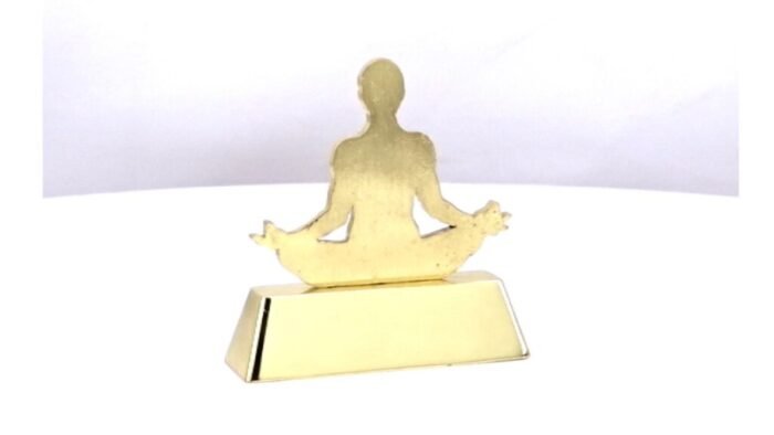 Golden Serenity – Gold-Finished Yoga Pose Figurine for Wellness & Corporate Gifting