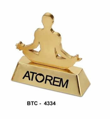 Golden Serenity – Gold-Finished Yoga Pose Figurine...