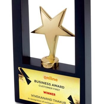 Golden Star Recognition Trophy – Celebrating Achievement...