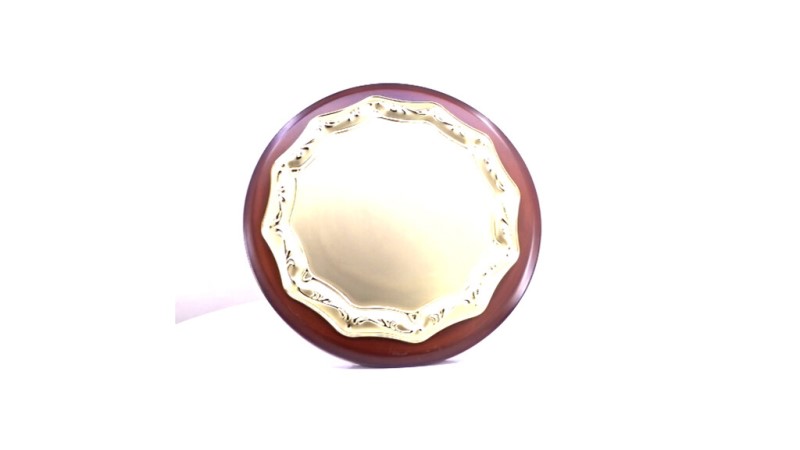 Golden Trim Round Salver – Classic Corporate Service & Loyalty Award -1