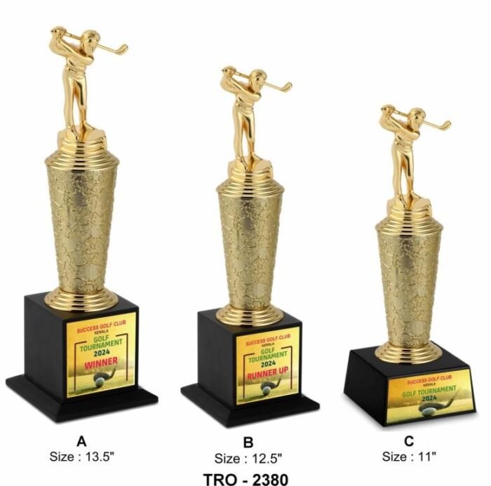Golf Theme Trophy with Fibre Pipe