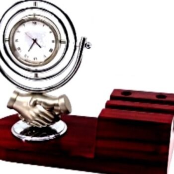 Handshake Clock Desk Set – Corporate Gift...