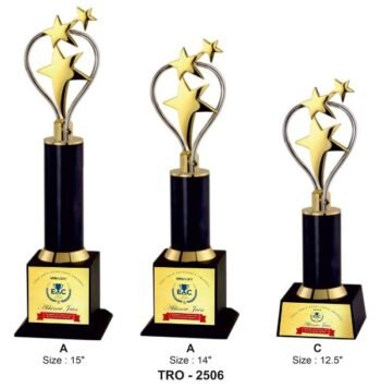 Heart Star Trophy – Black & Gold...