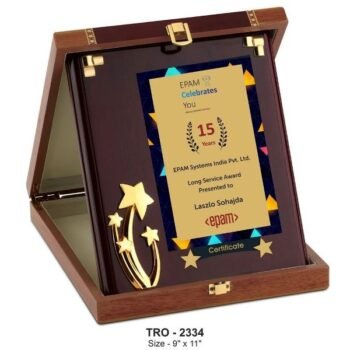 High Gloss Dual Tone Wooden Box Plaque...