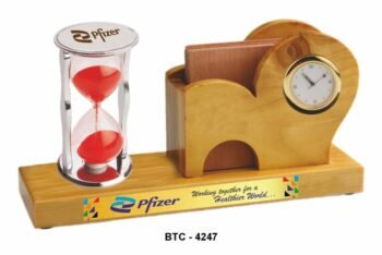 Hourglass Desk Set with Clock – Corporate...