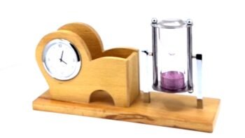 Hourglass Desk Set with Clock – Corporate...