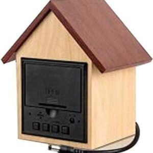 Hut Shaped Wooden LED Clock with Temperature & Sound Sensor – Dual Power