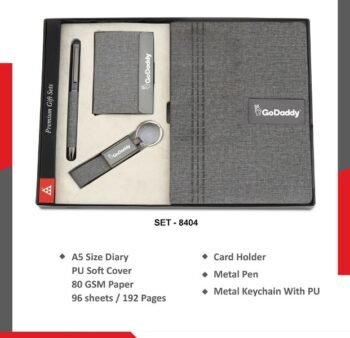 Jute Gray PU Leather Gift Set –...