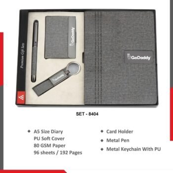 Jute Gray PU Leather Gift Set –...